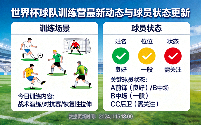 世界杯球队训练营最新动态与球员状态更新